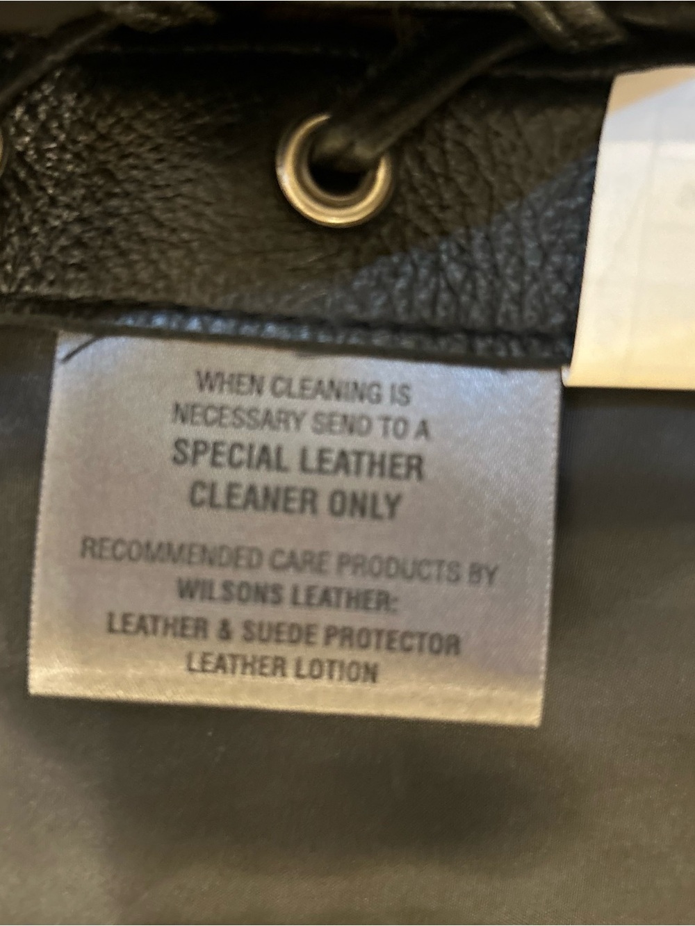 Wilson’s leather lace up side, snap front, vest with eagle on back. - Picture 5 of 5